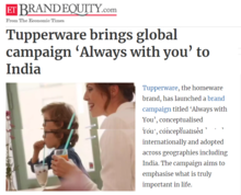 Tupperware brings global campaign ‘Always with you’ to India