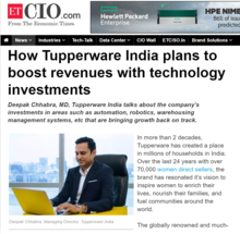 How Tupperware India plans to boost revenues with technology investments