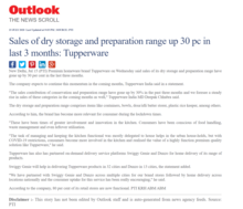 Sales of dry storage and preparation range up 30 pc in last 3 months: Tupperware