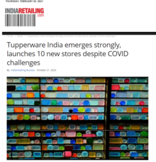 Tupperware India emerges strongly, launches 10 new stores despite COVID challenges
