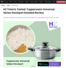 HZ Tried & Tested: Tupperware Universal Series Stockpot Detailed Review